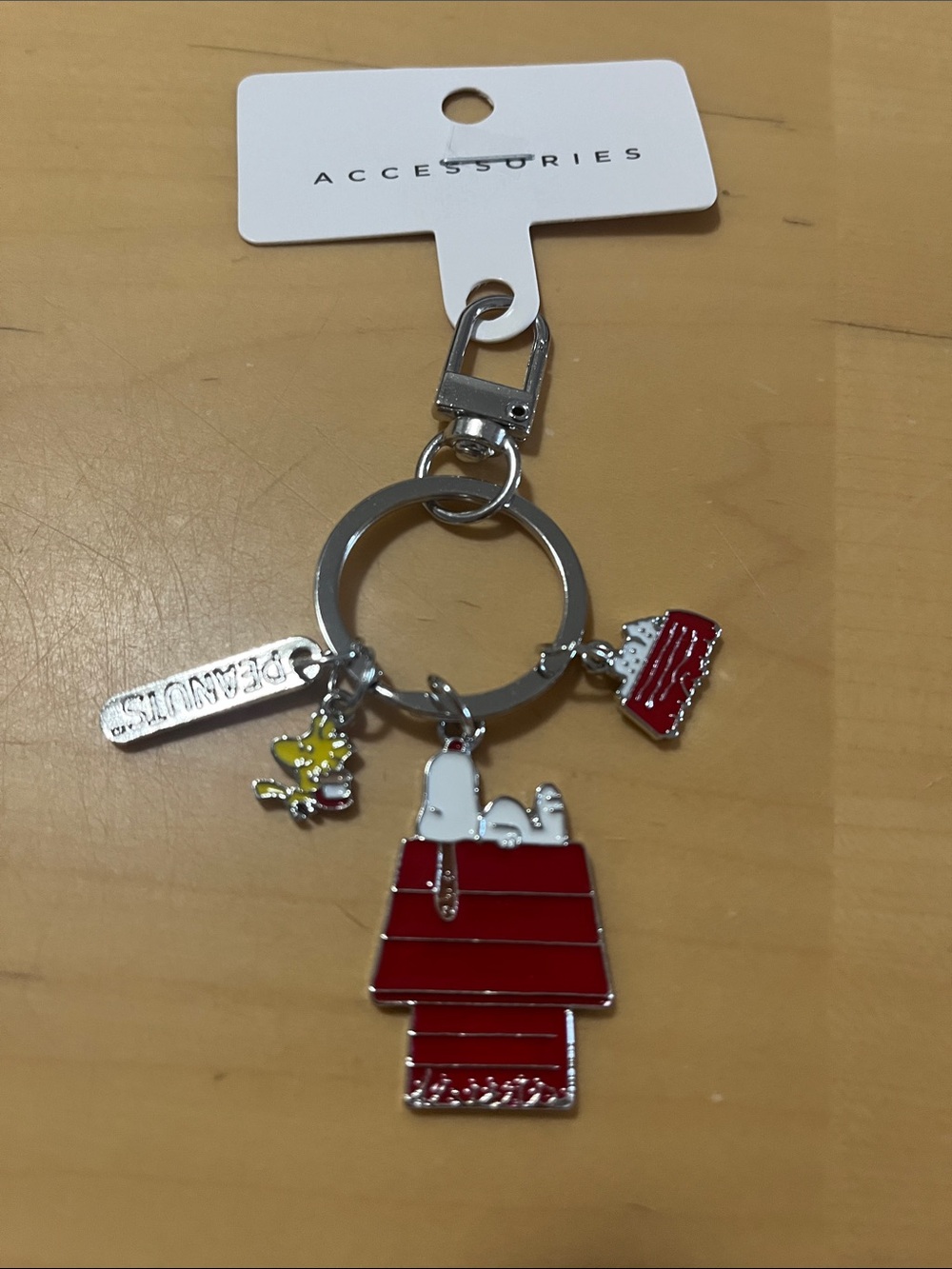 Snoopy & Woodstock Red Enamel Doghouse Keyring